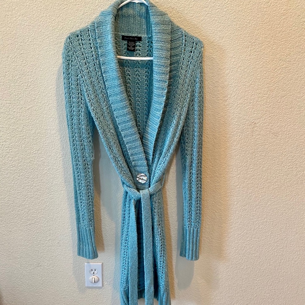 Aqua Knit Long Sweater